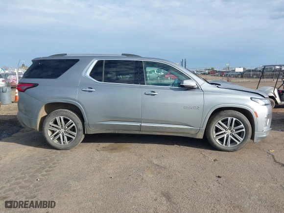 2023 Chevrolet Traverse High Country with VIN 1GNEVNKW3PJ200209, listed as a IAAI auction lot 41856617 with 54,611 mi miles. Bid and sale history available at carsss.com. Image 13.