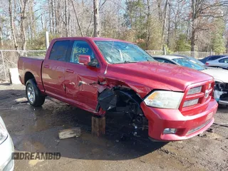 2012 Ram 1500 Sport with VIN 1C6RD7MT9CS161603, listed as a IAAI auction lot 41202927 with 212,522 mi miles and . Bid and sale history available at DreamBid. Image 1.