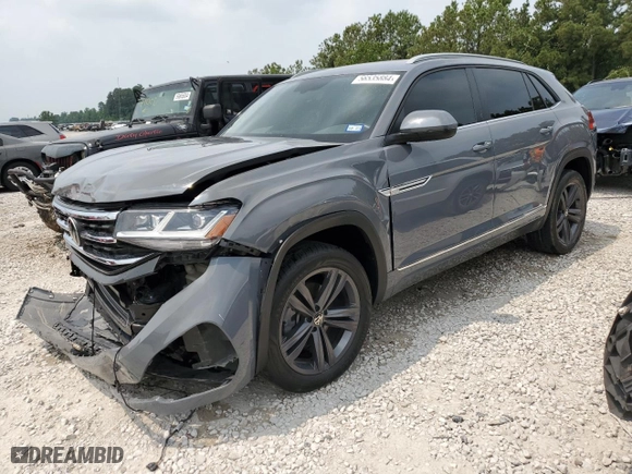 2021 Volkswagen Atlas Cross Sport 3.6L V6 SE w/Technology R-Line with VIN 1V2PE2CA8MC238472, listed as a Copart auction lot 56535884 with 29,494 mi miles and Salvage Title. Bid and sale history available at carsss.com. Image 1.