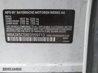 2014 BMW 3 Series Gran Turismo 328i xDrive with VIN WBA3X5C5XED559713, listed as a IAAI auction lot 42078622 with 68,233 mi miles. Bid and sale history available at carsss.com. Image 9.