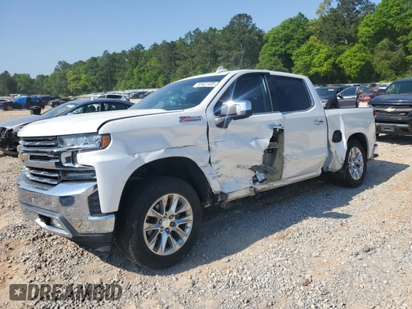 2019 Chevrolet Silverado 1500 LTZ with VIN 3GCUYGED5KG125542, listed as a Copart auction lot 53467455 with 92,053 mi miles and Salvage Title. Bid and sale history available at DreamBid. Image 1.