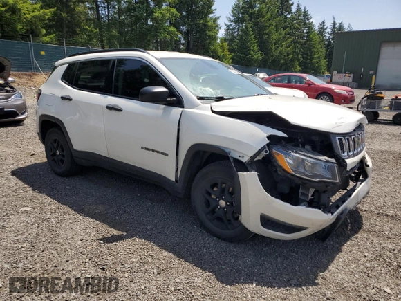 2020 Jeep Compass Sport with VIN 3C4NJCAB0LT170225, listed as a Copart auction lot 60367345 with 84,370 mi miles and Salvage title. Bid and sale history available at DreamBid. Image 4.