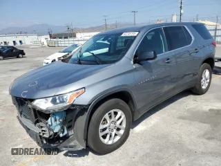 2018 Chevrolet Traverse LS with VIN 1GNERFKW9JJ139434, listed as a Copart auction lot 60245195 with 127,177 mi miles and Salvage title. Bid and sale history available at DreamBid. Image 1.