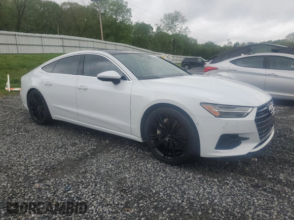 2019 Audi A7 Premium Plus with VIN WAUR2AF28KN019933, listed as a Copart auction lot 51950165 with 52,565 mi miles and Clean Title. Bid and sale history available at carsss.com. Image 4.