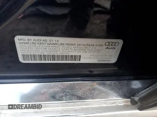 2012 Audi A8 with VIN WAURVAFD0CN025493, listed as a Copart auction lot 86454994 with 142,779 mi miles and Salvage Title. Bid and sale history available at DreamBid. Image 14.