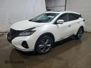 2021 Nissan Murano Platinum z VIN 5N1AZ2DSXMC142633, wystawiony jako Copart lot #83010384 z przebiegiem 71 006 mil mil oraz Szkoda całkowita • Salvage title. Historia ofert i sprzedaży dostępna na DreamBid. Obrazek 1.