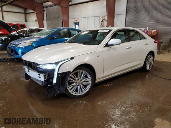 2020 Cadillac CT4 Premium Luxury with VIN 1G6DF5RK0L0154135, listed as a Copart auction lot 87007724 with 42,762 mi miles and Salvage Title. Bid and sale history available at carsss.com. Image 1.