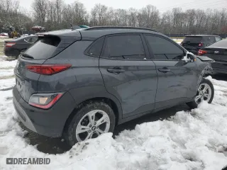 2023 Hyundai Kona SEL with VIN KM8K32AB3PU063636, listed as a Copart auction lot 44851405 with 19,470 mi miles and Salvage Title. Bid and sale history available at carsss.com. Image 3.