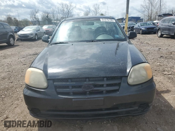 2004 Hyundai Accent GL with VIN KMHCG45C04U506196, listed as a Copart auction lot 51276195 with 75,550 mi miles and Clean Title. Bid and sale history available at carsss.com. Image 5.
