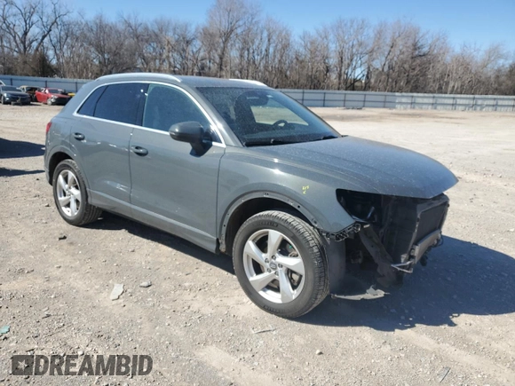 2020 Audi Q3 Premium Plus with VIN WA1BECF36L1121959, listed as a Copart auction lot 47744075 with 56,162 mi miles and Salvage Title. Bid and sale history available at carsss.com. Image 4.