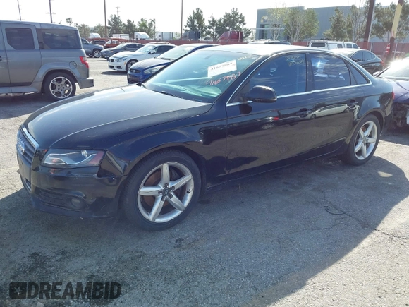 2012 Audi A4 2.0T Premium with VIN WAUAFAFL4CN004714, listed as a IAAI auction lot 41657987 with 111,403 mi miles. Bid and sale history available at carsss.com. Image 2.