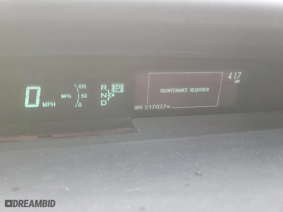2013 Toyota Prius One with VIN JTDKN3DUXD5561193, listed as a Copart auction lot 50506695 with 217,027 mi miles and Salvage Title. Bid and sale history available at carsss.com. Image 9.