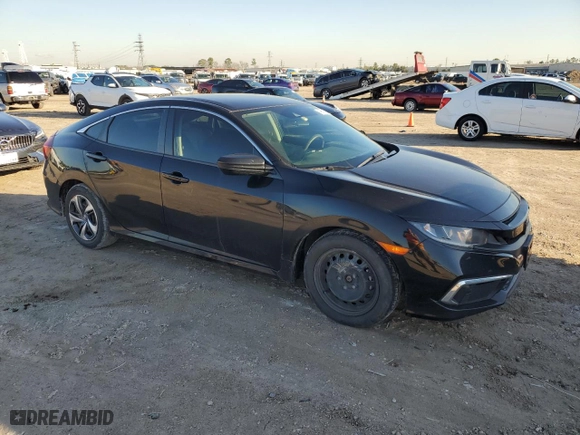 2021 Honda Civic Sedan LX with VIN 2HGFC2F64MH512761, listed as a Copart auction lot 46689515 with 52,699 mi miles and Salvage Title. Bid and sale history available at carsss.com. Image 4.