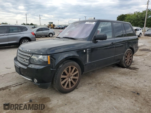 2012 Land Rover Range Rover SC with VIN SALMF1E44CA377469, listed as a Copart auction lot 71765504 with 96,648 mi miles and Salvage title. Bid and sale history available at DreamBid. Image 1.