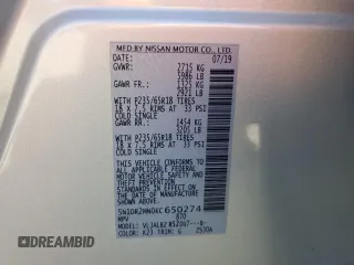2019 Nissan Pathfinder S with VIN 5N1DR2MN0KC650274, listed as a Copart auction lot 54166005 with 96,956 mi miles and Salvage Title. Bid and sale history available at DreamBid. Image 13.