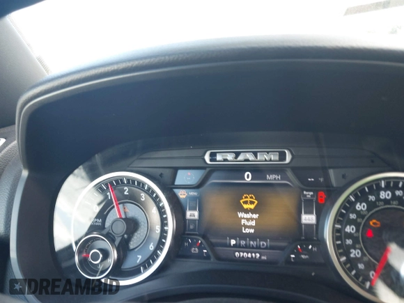 2019 Ram 1500 Big Horn with VIN 1C6RREFG9KN813705, listed as a IAAI auction lot 40697745 with 76,411 mi miles and . Bid and sale history available at DreamBid. Image 7.