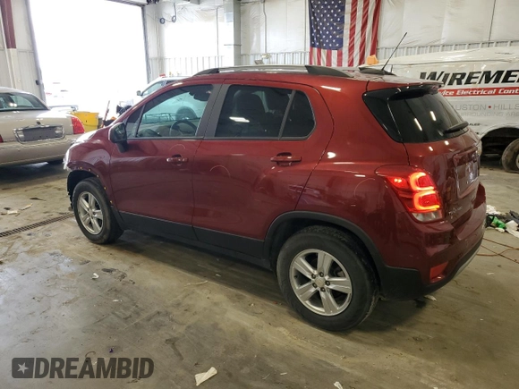 2022 Chevrolet Trax LT with VIN KL7CJPSM8NB507269, listed as a Copart auction lot 51087265 with 41,960 mi miles and Salvage title. Bid and sale history available at DreamBid. Image 2.