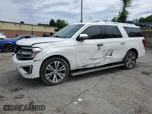 2023 Ford Expedition Max Platinum z VIN 1FMJK1L83PEA26090, wystawiony jako Copart lot #62422905 z przebiegiem 15 747 mil mil oraz Szkoda całkowita • Salvage title. Historia ofert i sprzedaży dostępna na DreamBid. Obrazek 1.