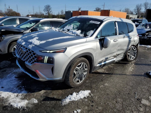 2022 Hyundai Santa Fe Hybrid Limited with VIN KM8S5DA11NU043234, listed as a Copart auction lot 83294944 with 35,405 mi miles and Salvage Title. Bid and sale history available at carsss.com. Image 1.