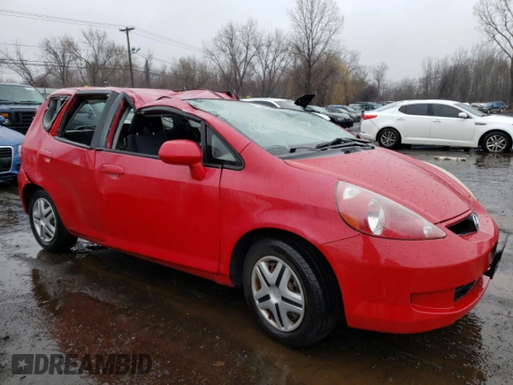 2008 Honda Fit with VIN JHMGD37498S044820, listed as a Copart auction lot 50344925 with 0 mi miles and Salvage Title. Bid and sale history available at carsss.com. Image 4.