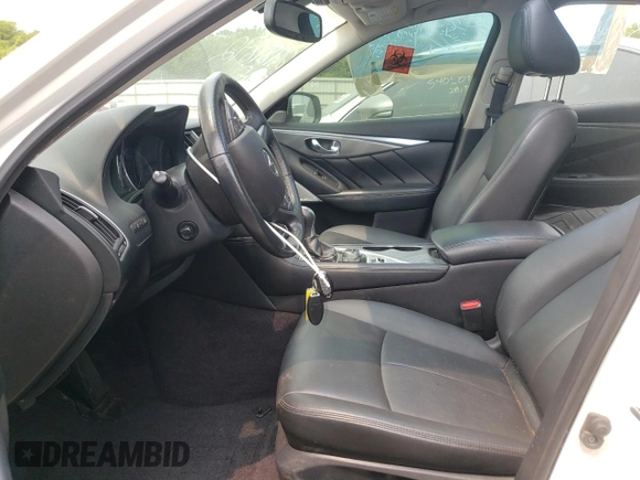 2017 Infiniti Q50 Premium with VIN JN1EV7AR3HM832887, listed as a Copart auction lot 57914975 with 62,878 mi miles and Salvage title. Bid and sale history available at DreamBid. Image 7.
