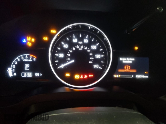 2020 Honda HR-V EX with VIN 3CZRU6H53LM731208, listed as a Copart auction lot 42088455 with 59,393 mi miles and Salvage Title. Bid and sale history available at carsss.com. Image 9.