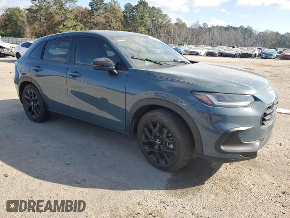 2023 Honda HR-V Sport with VIN 3CZRZ1H55PM711424, listed as a Copart auction lot 85535004 with 45,913 mi miles and Salvage Title. Bid and sale history available at carsss.com. Image 4.