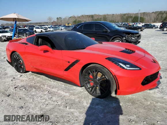 2015 Chevrolet Corvette 1LT with VIN 1G1YB2D76F5122480, listed as a Copart auction lot 48586755 with 57,836 mi miles and Salvage Title. Bid and sale history available at carsss.com. Image 4.