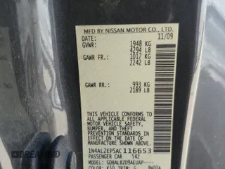2010 Nissan Altima 2.5 S with VIN 1N4AL2EP5AC116653, listed as a Copart auction lot 49208135 with 0 mi miles and Salvage Title. Bid and sale history available at carsss.com. Image 13.