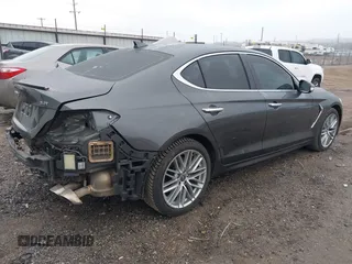 2021 Genesis G70 2.0T with VIN KMTG64LA3MU075557, listed as a IAAI auction lot 41484410 with 52,740 mi miles and . Bid and sale history available at DreamBid. Image 4.