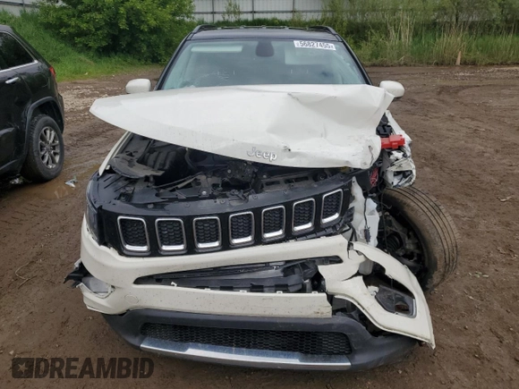 2019 Jeep Compass Limited z VIN 3C4NJDCB1KT826322, wystawiony jako Copart lot #56827455 z przebiegiem 64 778 mil mil oraz Czysty tytuł • Clean title. Historia ofert i sprzedaży dostępna na DreamBid. Obrazek 5.