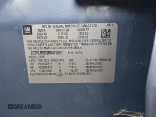 2011 GMC Terrain SLE-1 с VIN 2CTFLREC9B6470891, выставлен на аукционе IAAI как лот 42230954 с пробегом 249 196 миль миль и . История ставок и продаж доступна на DreamBid. Изображение 9.