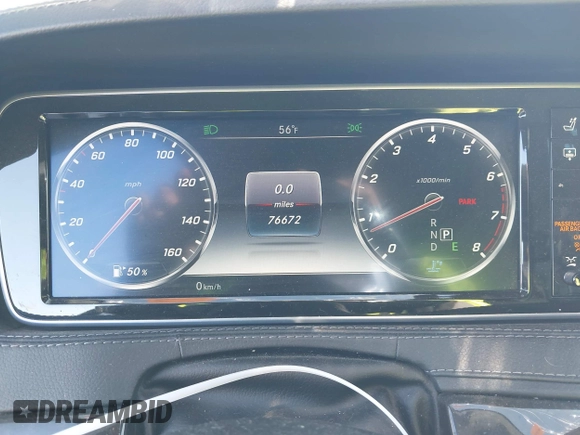 2017 Mercedes-Benz S 550 with VIN WDDUG8CB9HA316369, listed as a IAAI auction lot 41732950 with 76,672 mi miles and . Bid and sale history available at carsss.com. Image 7.
