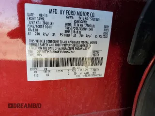 2015 Ford Edge SEL with VIN 2FMTK3J94FBB85789, listed as a Copart auction lot 53921525 with 67,500 mi miles and Salvage Title. Bid and sale history available at carsss.com. Image 13.