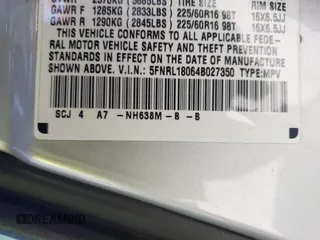 2004 Honda Odyssey EX-L with VIN 5FNRL18064B027350, listed as a IAAI auction lot 42281754 with Not provided miles and . Bid and sale history available at DreamBid. Image 9.