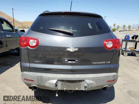 2011 Chevrolet Traverse LTZ with VIN 1GNKVLED1BJ366092, listed as a Copart auction lot 65052874 with Not Provided miles and Clean Title. Bid and sale history available at DreamBid. Image 6.