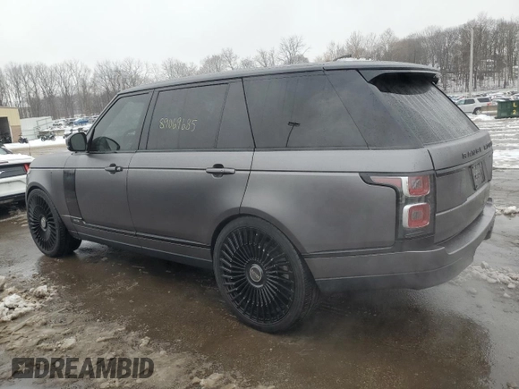 2021 Land Rover Range Rover with VIN SALGS5SE2MA423301, listed as a Copart auction lot 89069685 with 45,749 mi miles and Salvage title. Bid and sale history available at DreamBid. Image 2.