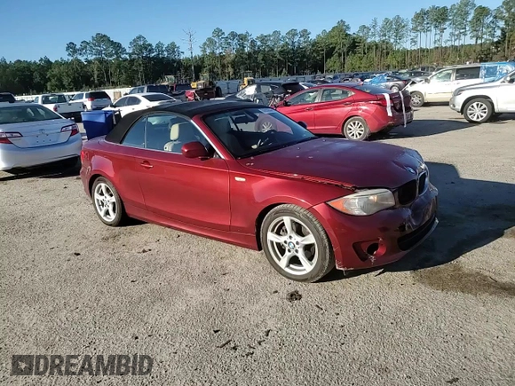 2013 BMW 1 Series 128i with VIN WBAUL7C51DVU08389, listed as a Copart auction lot 80650834 with 63,643 mi miles and Salvage title. Bid and sale history available at DreamBid. Image 10.