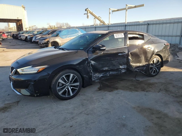 2020 Nissan Maxima SL with VIN 1N4AA6DV7LC383356, listed as a Copart auction lot 42781725 with 29,478 mi miles and Salvage Title. Bid and sale history available at carsss.com. Image 1.