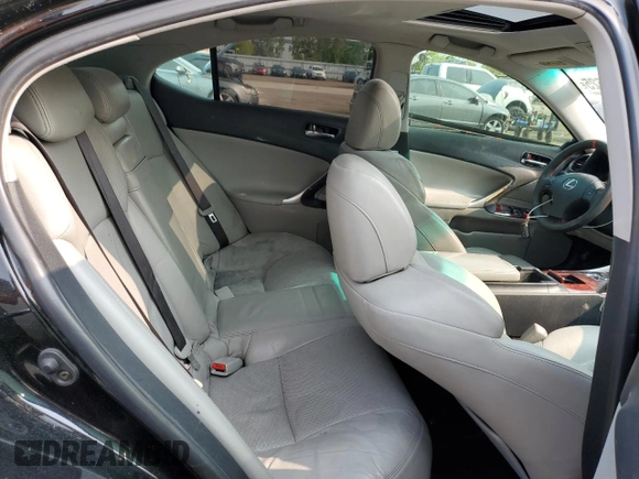 2006 Lexus IS 250 with VIN JTHCK262462000686, listed as a Copart auction lot 58947525 with 341,236 mi miles and Salvage title. Bid and sale history available at DreamBid. Image 10.