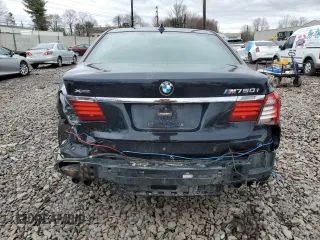 2015 BMW 7 Series 750i xDrive with VIN WBAYB6C56FD965841, listed as a Copart auction lot 48748145 with 102,305 mi miles and Salvage Title. Bid and sale history available at carsss.com. Image 6.