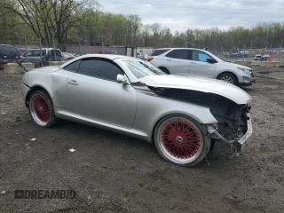 2003 Lexus SC 430 with VIN JTHFN48Y130040197, listed as a Copart auction lot 52257545 with Not Provided miles and Salvage Title. Bid and sale history available at DreamBid. Image 4.