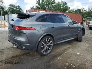 2019 Jaguar F-Pace SVR with VIN SADCZ2EE8KA606005, listed as a Copart auction lot 63608455 with 43,141 mi miles and Salvage title. Bid and sale history available at DreamBid. Image 3.