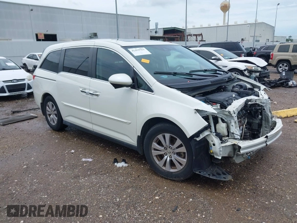2016 Honda Odyssey EX-L z VIN 5FNRL5H61GB030771, wystawiony jako IAAI lot #42459561 z przebiegiem 130 541 mil mil oraz . Historia ofert i sprzedaży dostępna na DreamBid. Obrazek 1.