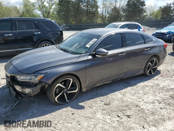2018 Honda Accord Sedan Sport 1.5T with VIN 1HGCV1F37JA166146, listed as a Copart auction lot 52901905 with 130,509 mi miles and Salvage Title. Bid and sale history available at carsss.com. Image 1.