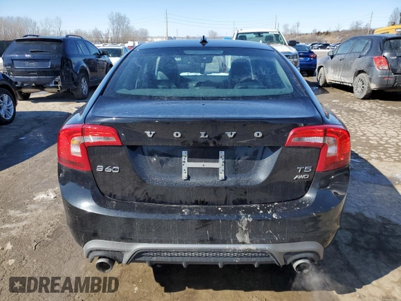 2018 Volvo S60 Dynamic with VIN YV140MTL8J2460585, listed as a Copart auction lot 46281405 with 46,525 mi miles and Salvage Title. Bid and sale history available at carsss.com. Image 6.
