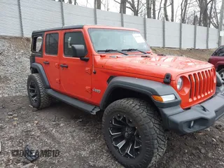 2018 Jeep Wrangler Unlimited Sport z VIN 1C4HJXDN4JW198045, wystawiony jako IAAI lot #41930547 z przebiegiem 62 402 mil mil oraz . Historia ofert i sprzedaży dostępna na DreamBid. Obrazek 1.