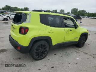 2017 Jeep Renegade Altitude z VIN ZACCJABB9HPF62841, wystawiony jako Copart lot #59734635 z przebiegiem 41 334 mil mil oraz Szkoda całkowita • Salvage title. Historia ofert i sprzedaży dostępna na DreamBid. Obrazek 3.