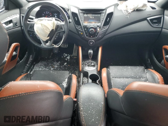 2016 Hyundai Veloster Turbo with VIN KMHTC6AE9GU252295, listed as a Copart auction lot 41462345 with 151,125 mi miles and Salvage Title. Bid and sale history available at carsss.com. Image 8.