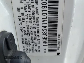 2000 Honda Civic EX with VIN 1HGEJ8241YL019024, listed as a Copart auction lot 75233004 with 159,719 mi miles and Salvage Title. Bid and sale history available at carsss.com. Image 13.